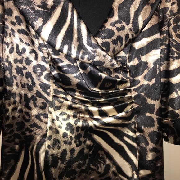 Helene Blake 🐆 Animal Print Size Large Blouse - Picture 3 of 6